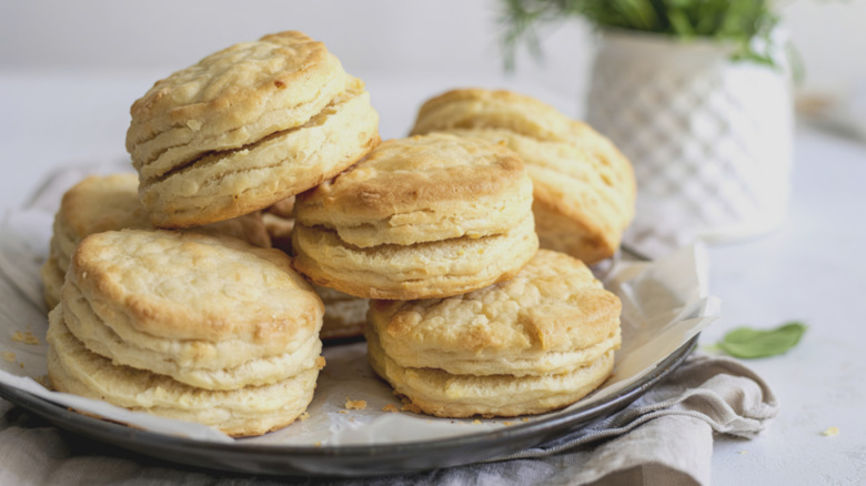 Plate of buttermilk biscuits
