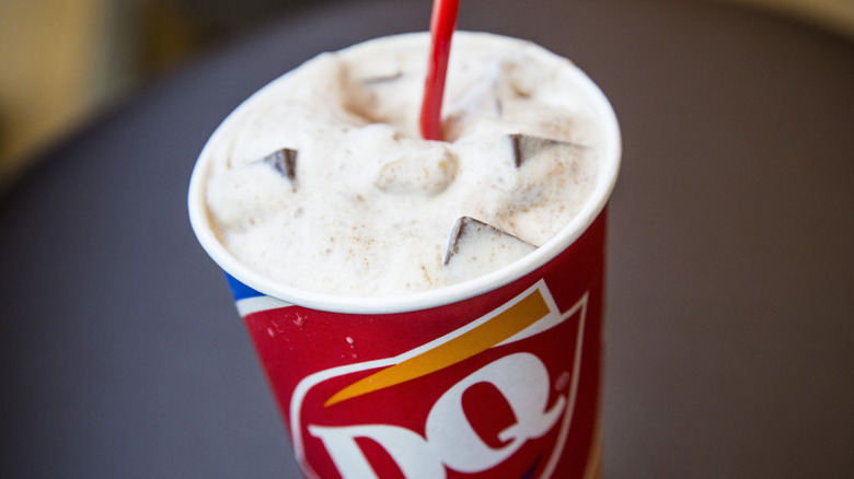 Dairy Queen blizzard photographed from above.