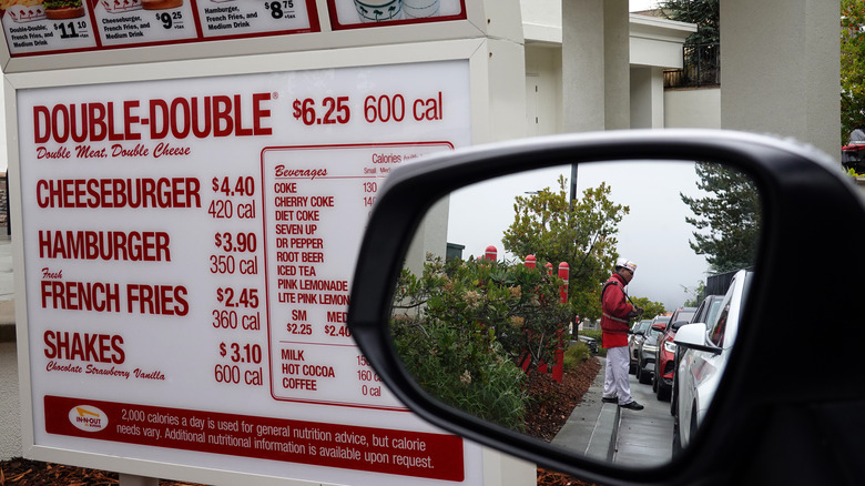 The deceptively simple menu in the In-N-Out drive-thru