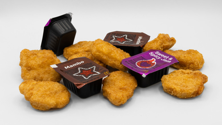 McNuggets with McDonald's Mambo sauce and Sweet & Spicy Jam