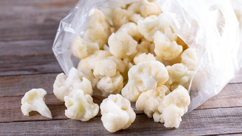 bag of frozen cauliflower