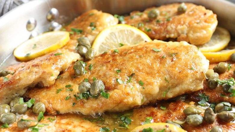 chicken piccata with lemon and capers