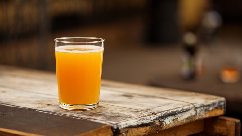 A glass of IPA