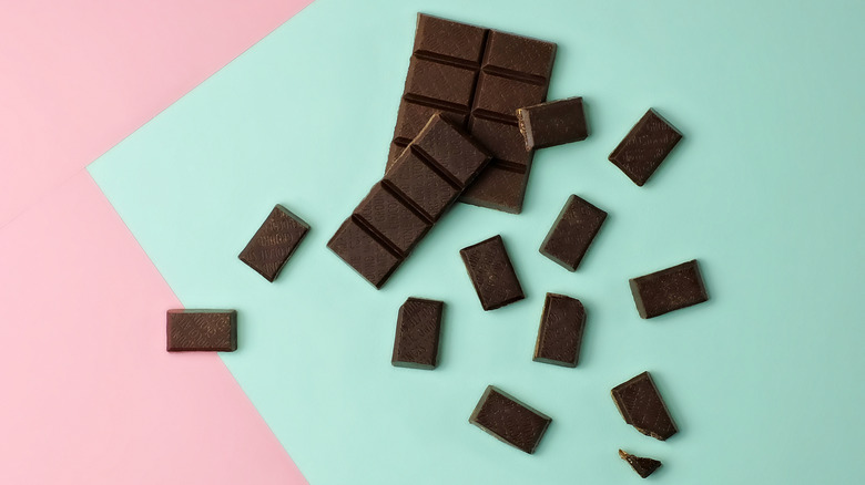 Dark chocolate pieces