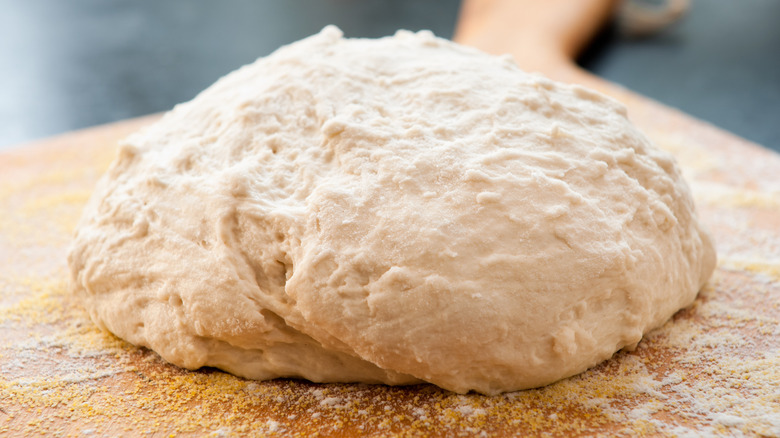Blob dough on a board