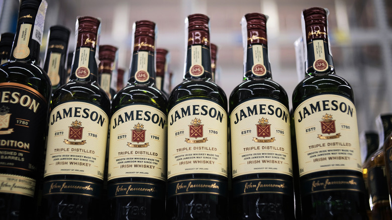 shelf of Jameson whiskey