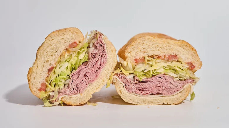 Jersey Mike's roast beef sub sandwich