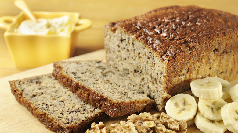 Loaf of banana bread
