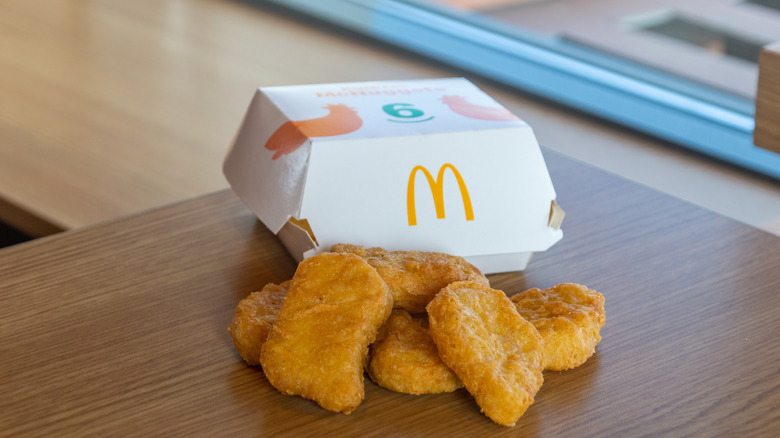 Chicken McNuggets on a table