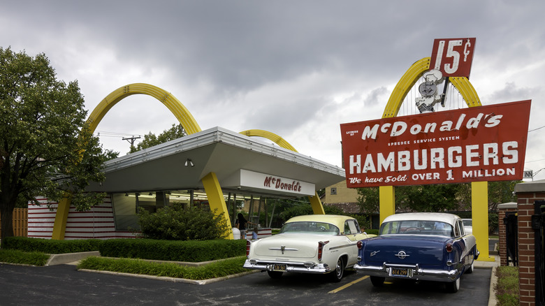 Replica exterior of old McDonald's