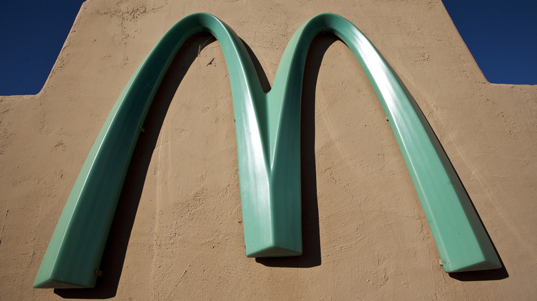 blue McDonald's arches in Sedona