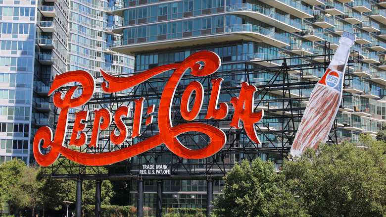 Pepsi-Cola office sign in Queens, NY