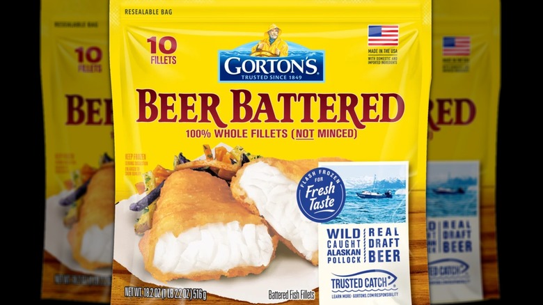 Exterior packaging for Gorton's Beer Battered Fish Fillets