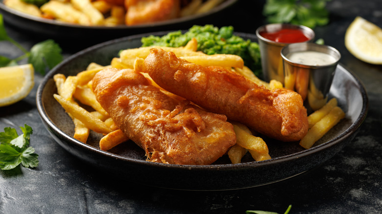 Plate of fish and chips