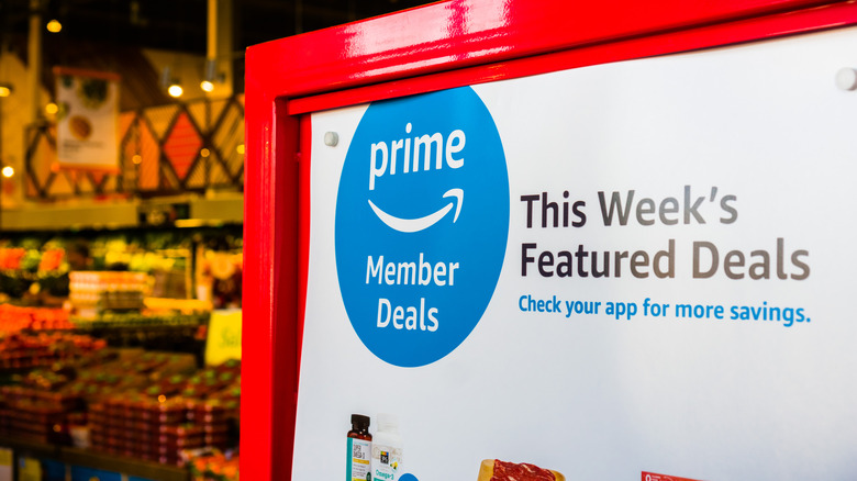 close up of savings sign at Whole Foods