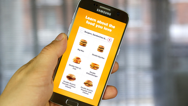 Phone on Canadian McDonald's app