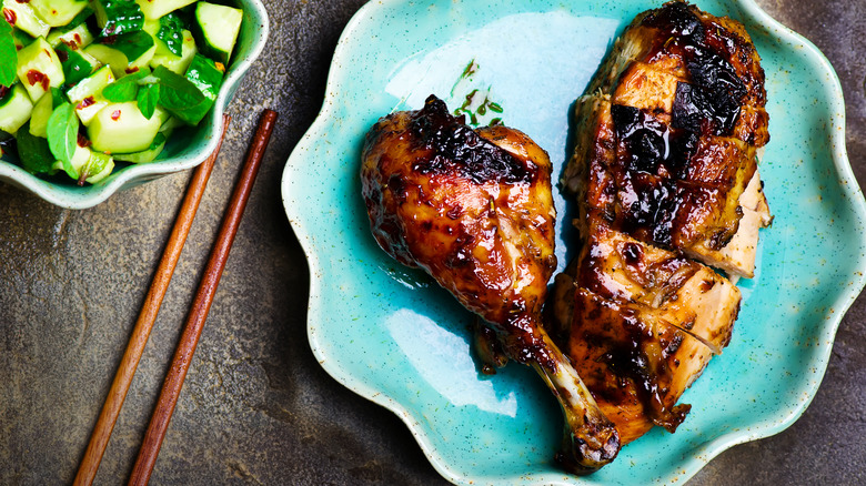 Blackened tamarind paste-marinated chicken
