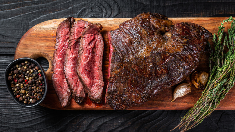 grilled hanger steak