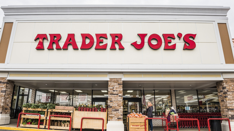 facade of a Trader Joe's store front. 