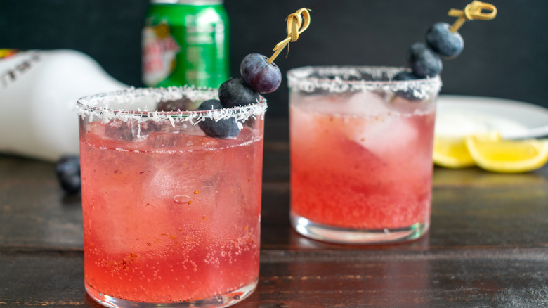 Cocktails with Canada Dry in background