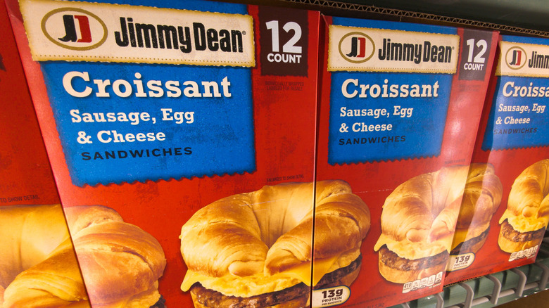Box of Jimmy Dean breakfast sandwiches