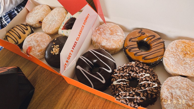 boxes of Dunkin' donuts