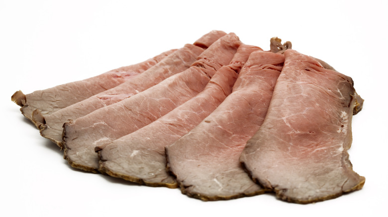 Roast beef slices