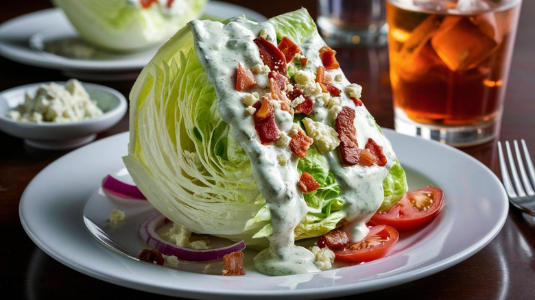 Wedge salad at restaurant