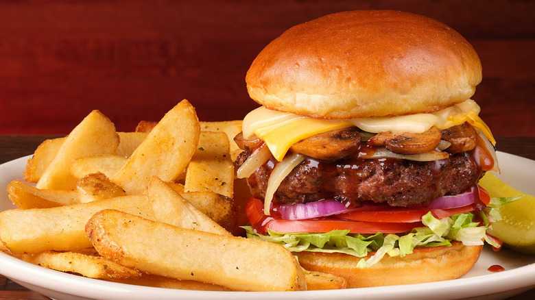 Texas Roadhouse's Smokehouse Burger with fries