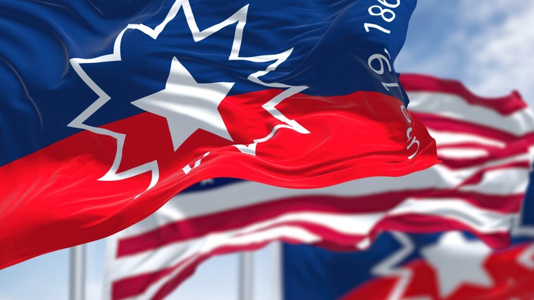 Juneteenth and American flags 
