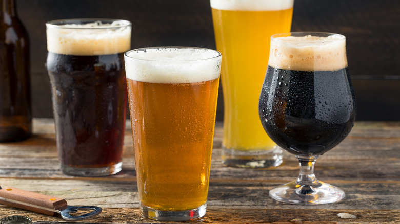 Different types of beer