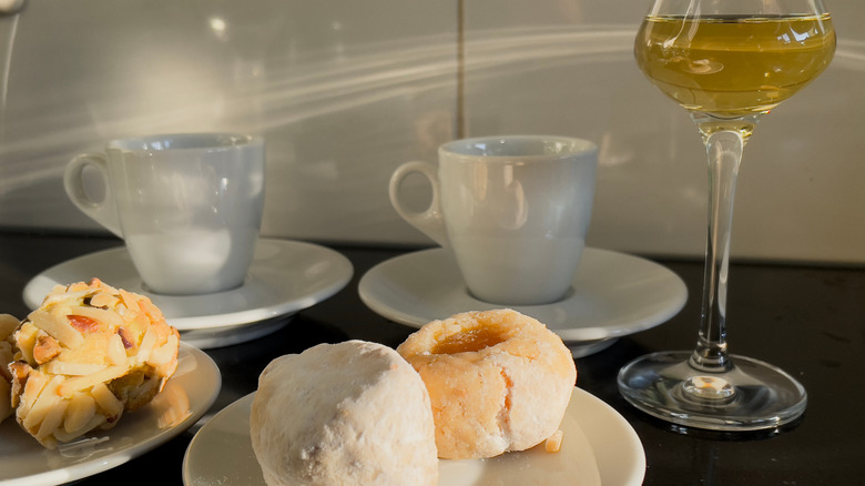 grappa served with coffee and sweets