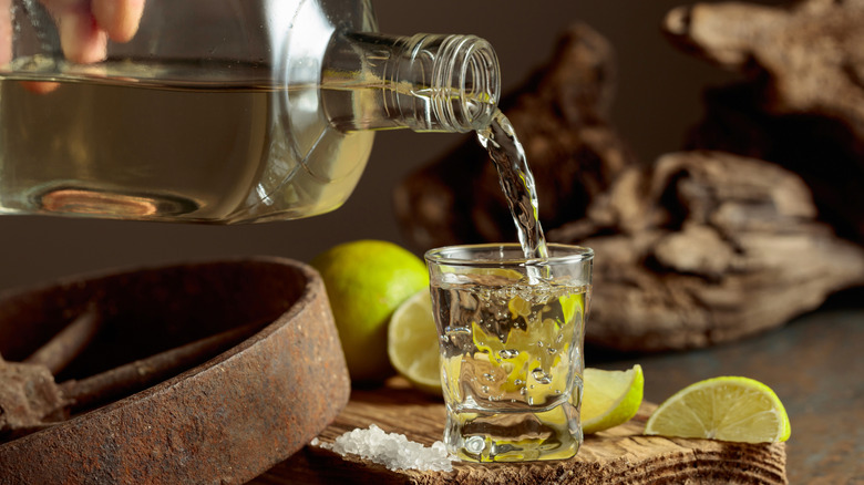 tequila pictured with lime