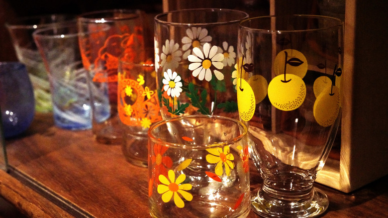 Vintage patterned glasses