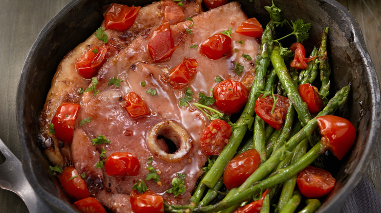 steak ham berlapis kaca