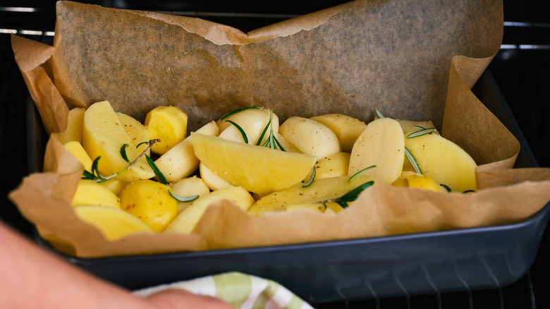 potatoes in oven