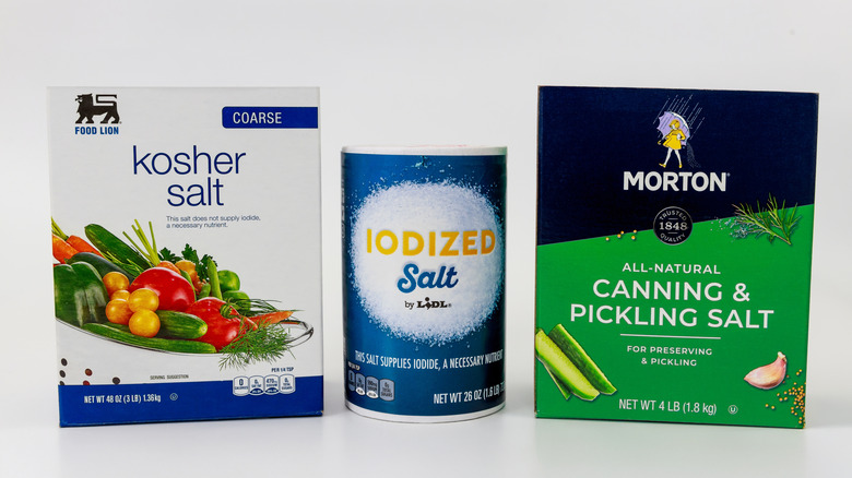 A selection of different salts.