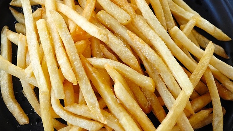 Salty fries on a plate