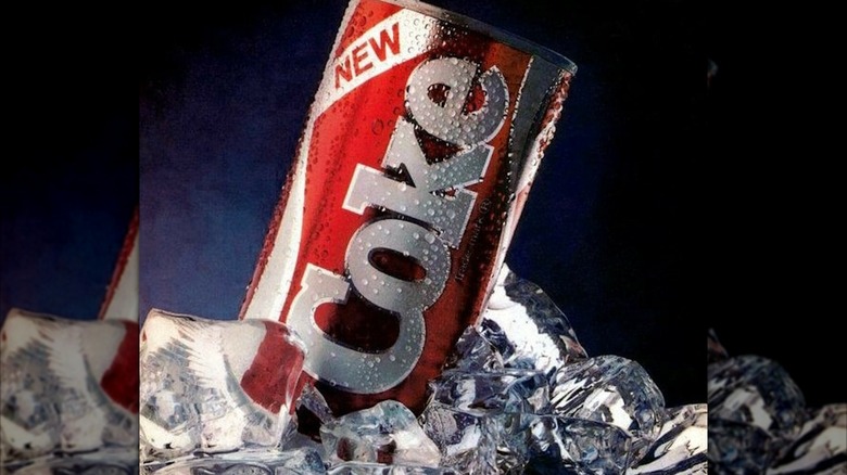 New Coca-Cola can in ice