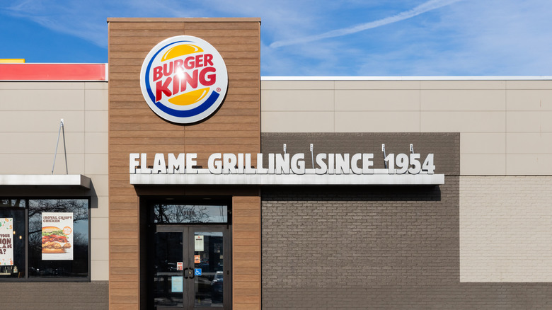 The exterior of a Burger King restaurant