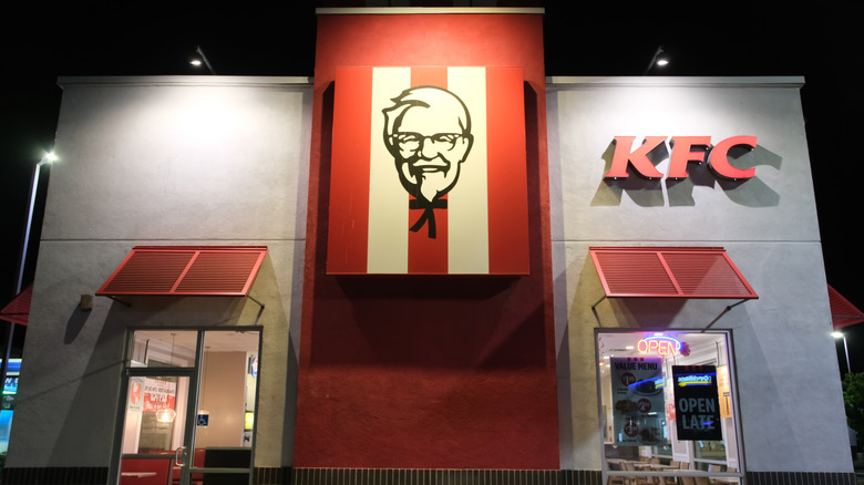 The exterior of a KFC restaurant