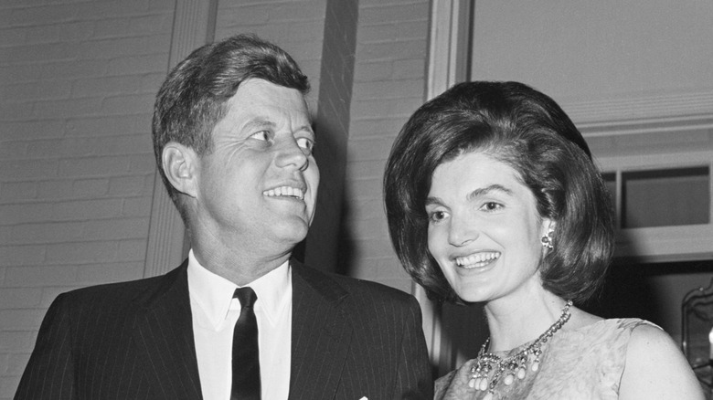 A photo of JFK and Jackie Kennedy