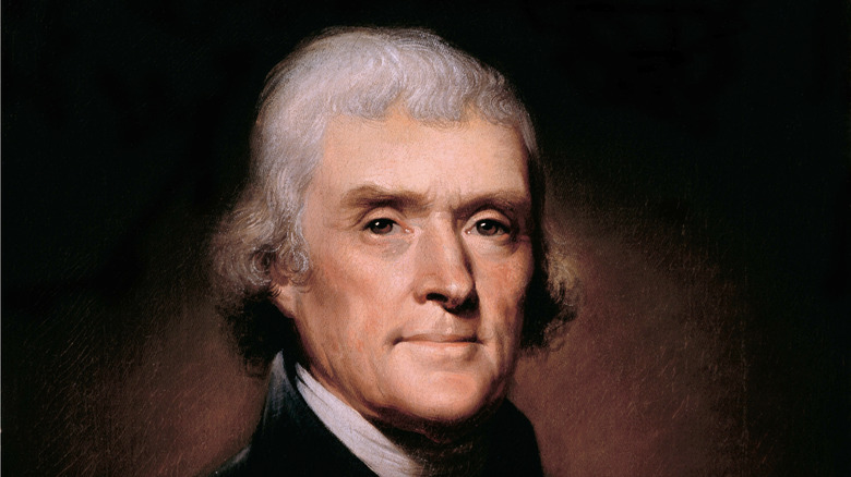 A portrait of Thomas Jefferson