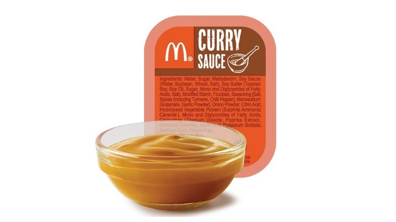 closeup of mcdonald's curry sauce