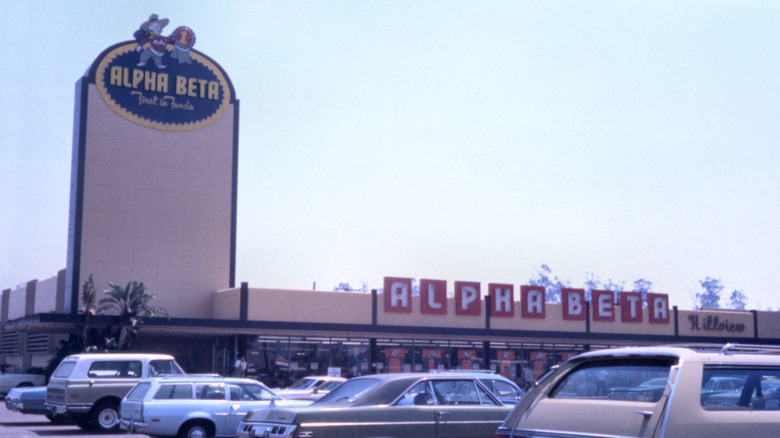 An old photo California Alpha Beta taken from the parking lot