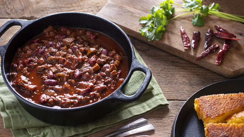 classic chili in a bowl