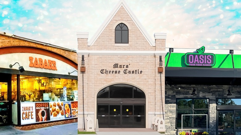 Three grocery store entrances