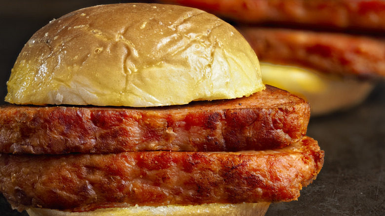 Spam in a slider bun