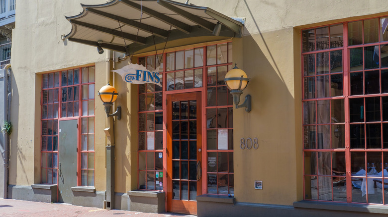 The entrance to GW Fins in New Orleans, Louisiana