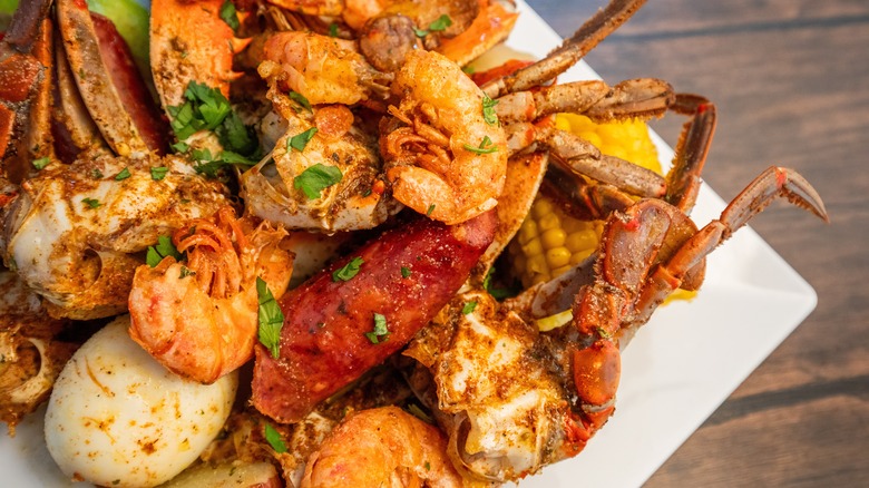 Image of a seafood boil